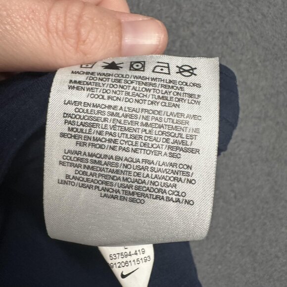 New England Patriots Jacket Mens Large Blue NFL Football Nike Dri Fit On Field - Picture 9 of 14